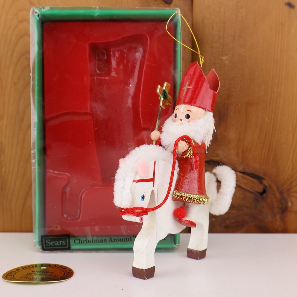 Vintage 1979 Sears Christmas Around the World Holland St Nicholas Ornament